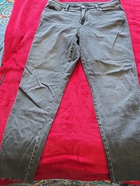 Classic Gray Straight-Leg Jeans